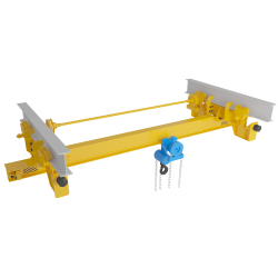 Ручная кран-балка подвесная г/п 2 тонны пролет 12 метров