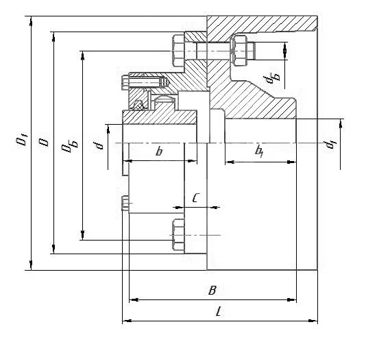 Соединительная зубчатая муфта МЗТ-6 чертеж