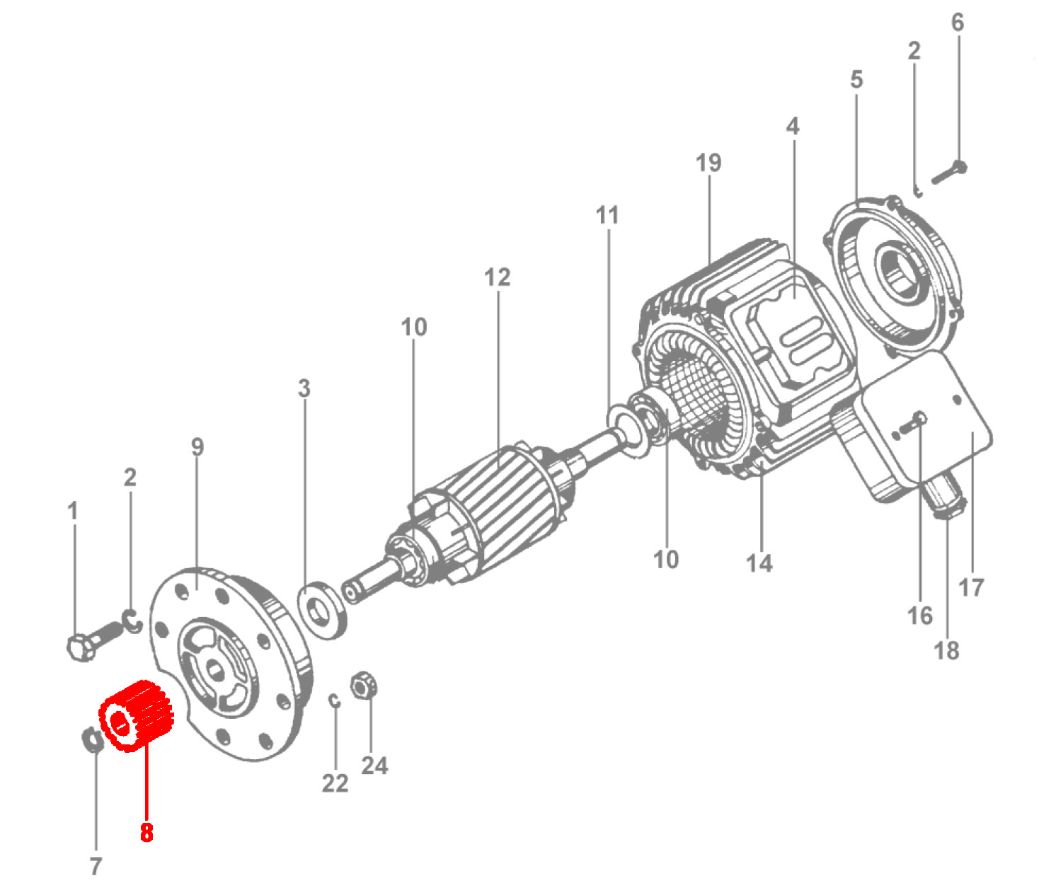 Чертеж шестерни двигателя передвижения 0,5-1 тонна каталожный номер: 192553 Чертеж шестерни двигателя передвижения 0,5-1 тонна артикул: 192553