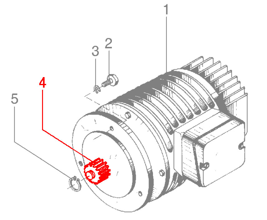 Шестерня двигателя передвижения 0,5-1 тонна тележки ЕК артикул: 100.501.11