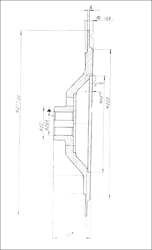 Тормозной диск 106-96А (ИМ 985561.002) чертеж